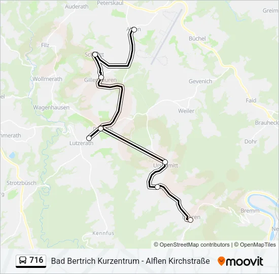 716 Bus Line Map
