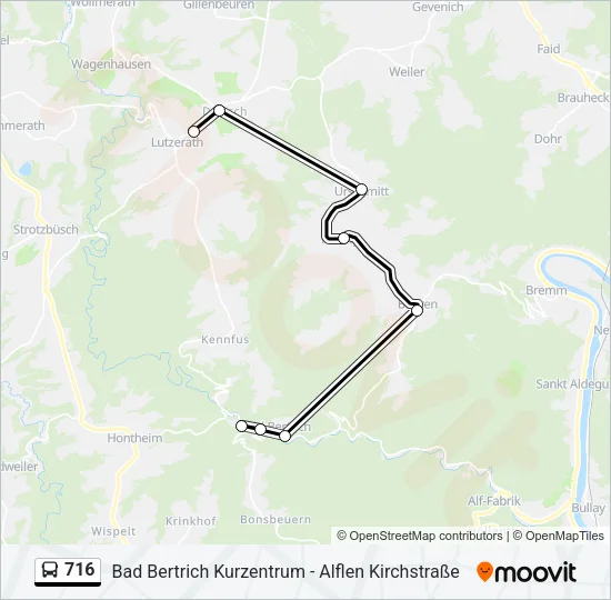 716 Bus Line Map