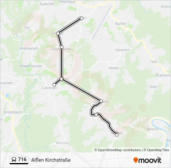 716 Bus Line Map