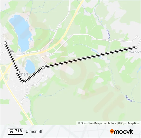 718 Bus Line Map