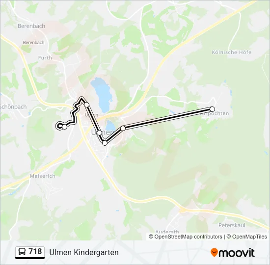 718 Bus Line Map
