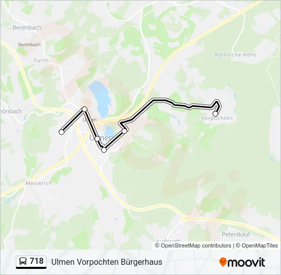 718 Bus Line Map