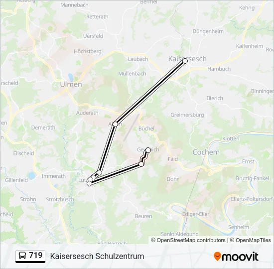 719 Bus Line Map