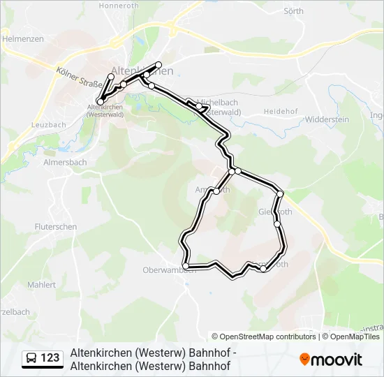 123 Bus Line Map