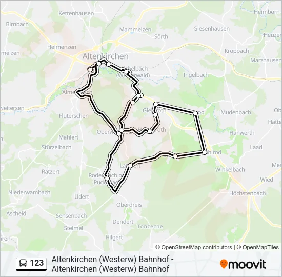 123 Bus Line Map