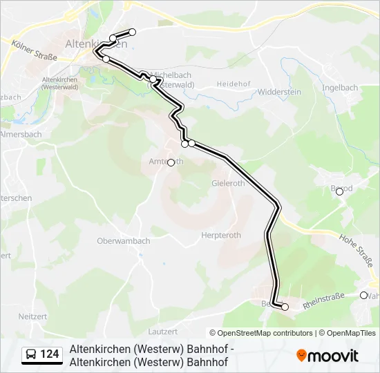 124 Bus Line Map