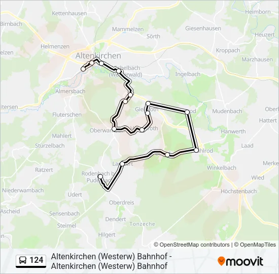 124 Bus Line Map