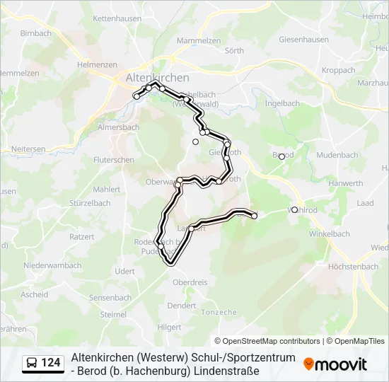 124 Bus Line Map