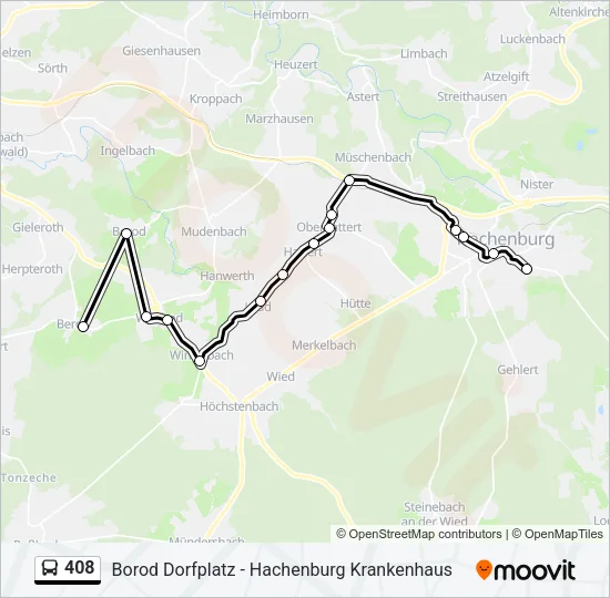 408 Bus Line Map