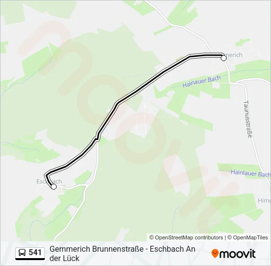 541 Bus Line Map