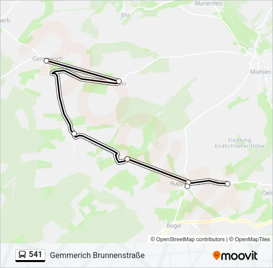 541 Bus Line Map