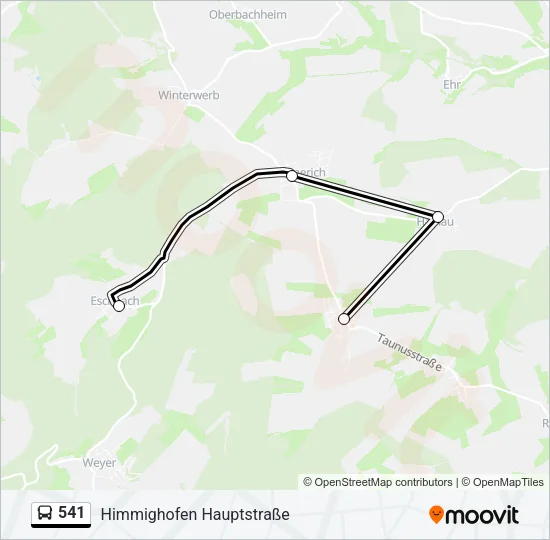 541 Bus Line Map