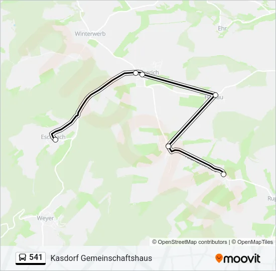 541 Bus Line Map