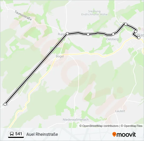 541 Bus Line Map