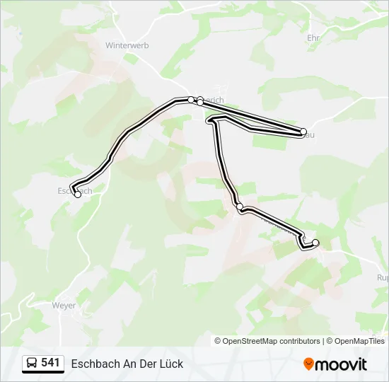 541 Bus Line Map