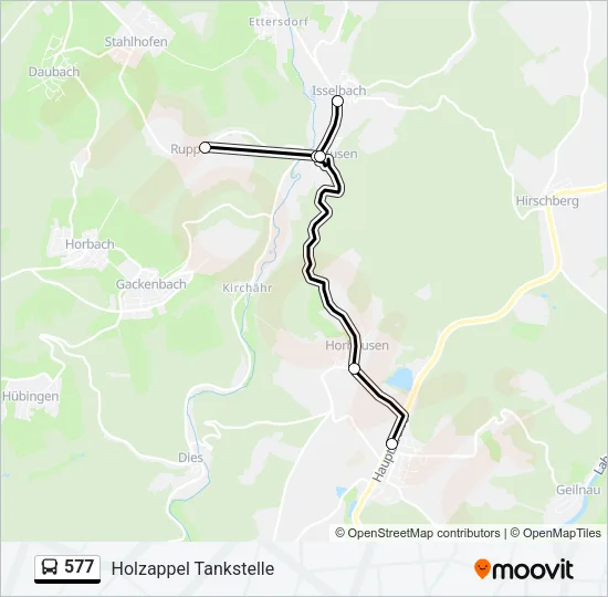 577 Bus Line Map