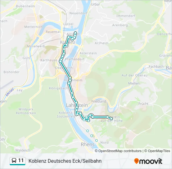 11 Bus Line Map