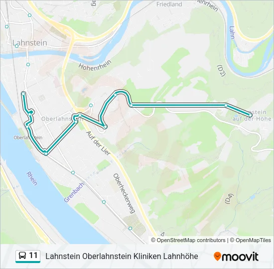 11 Bus Line Map