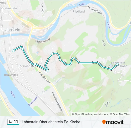 11 Bus Line Map