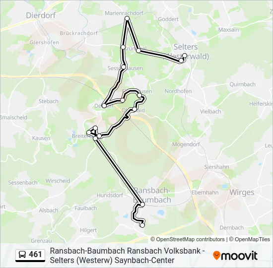 461 Bus Line Map