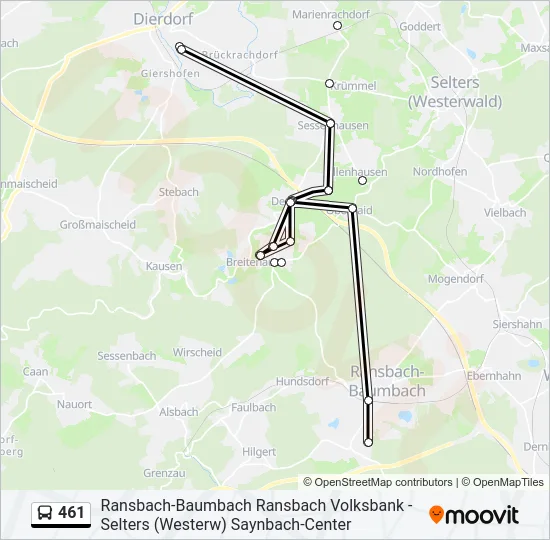 461 Bus Line Map