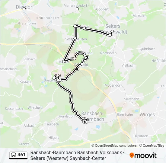 461 Bus Line Map