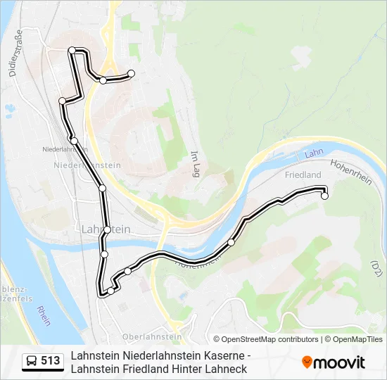 Автобус 513: карта маршрута