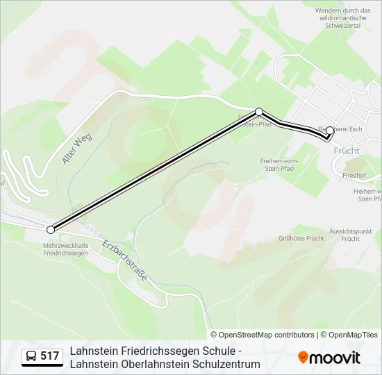 517 Bus Line Map