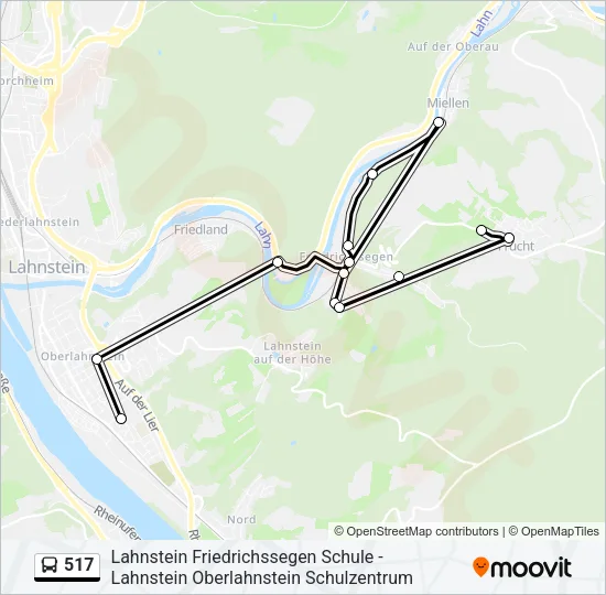 517 Bus Line Map