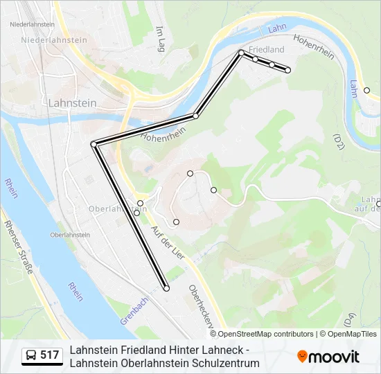 517 Bus Line Map