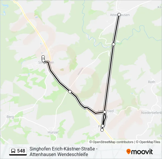 548 Bus Line Map