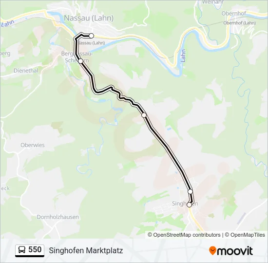550 Bus Line Map