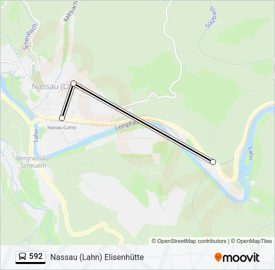 592 Bus Line Map