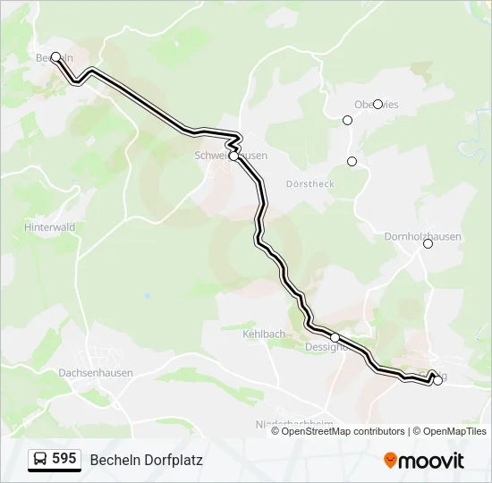595 Bus Line Map