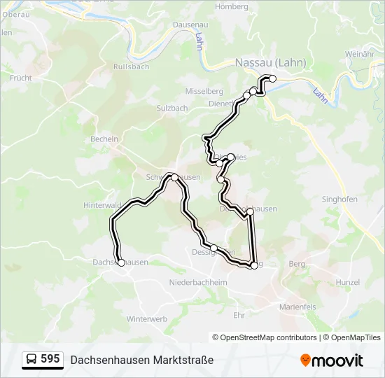 595 Bus Line Map
