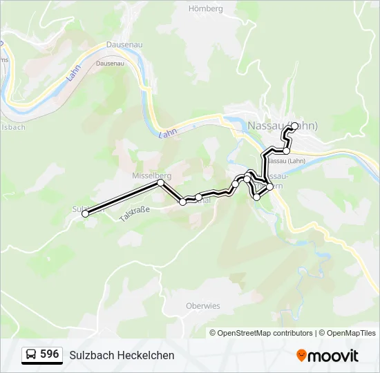 596 Bus Line Map
