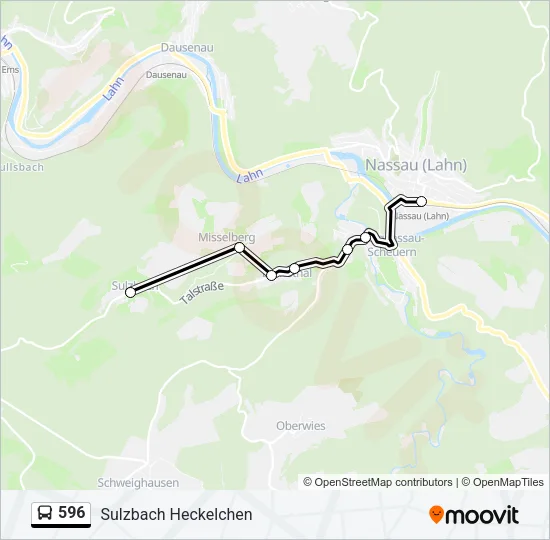 596 Bus Line Map