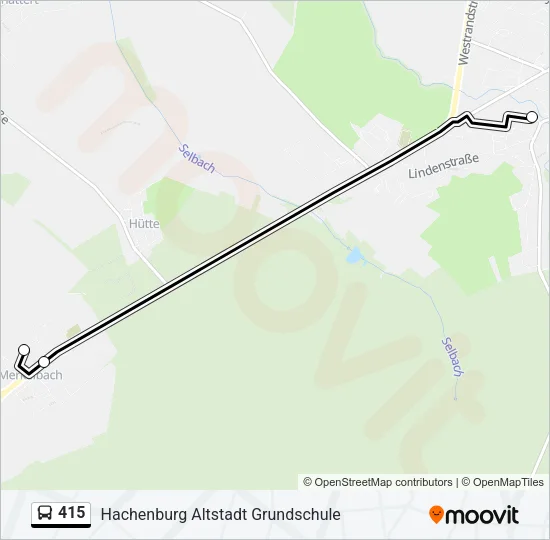 415 Bus Line Map