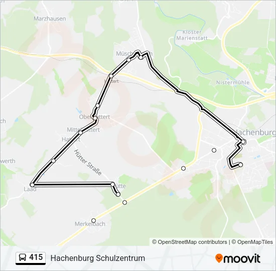 415 Bus Line Map