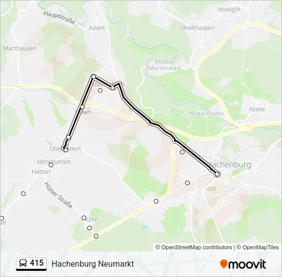415 Bus Line Map