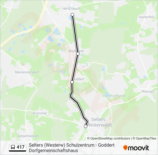 Автобус 417: карта маршрута