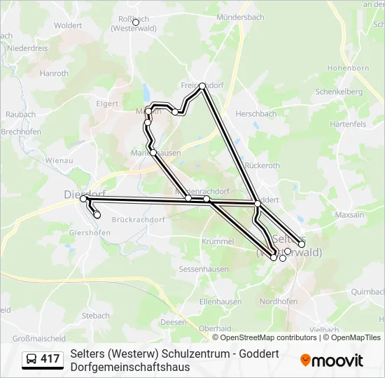 Автобус 417: карта маршрута