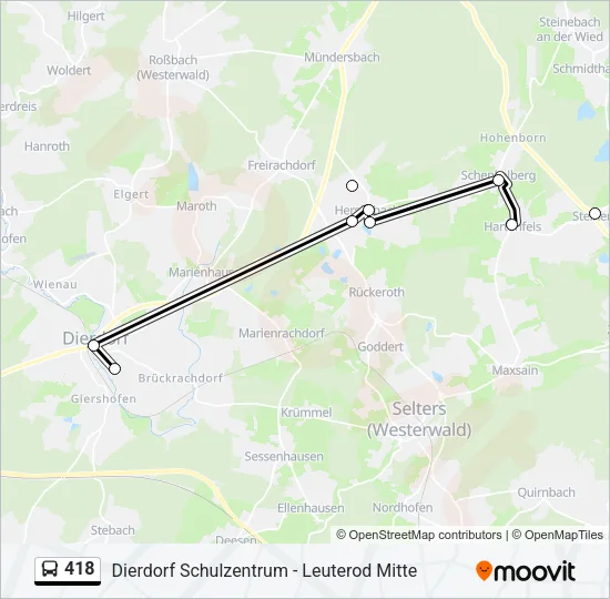 418 Bus Line Map