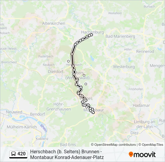 420 Bus Line Map