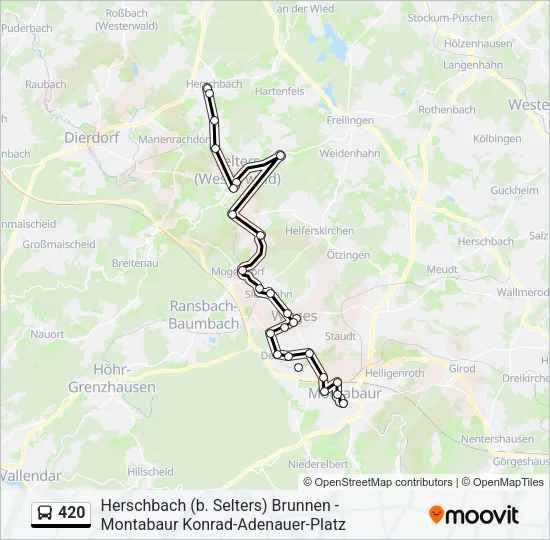 420 Bus Line Map