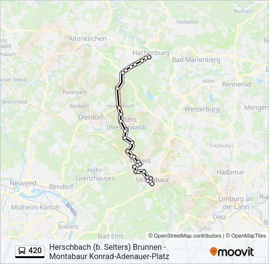 420 Bus Line Map