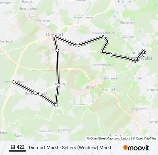 422 Bus Line Map