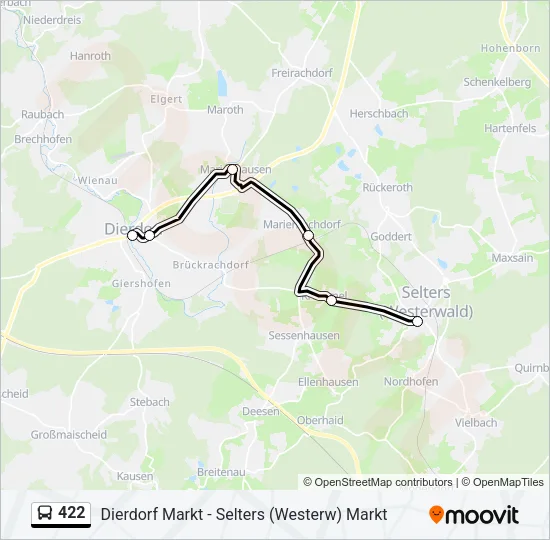 422 Bus Line Map