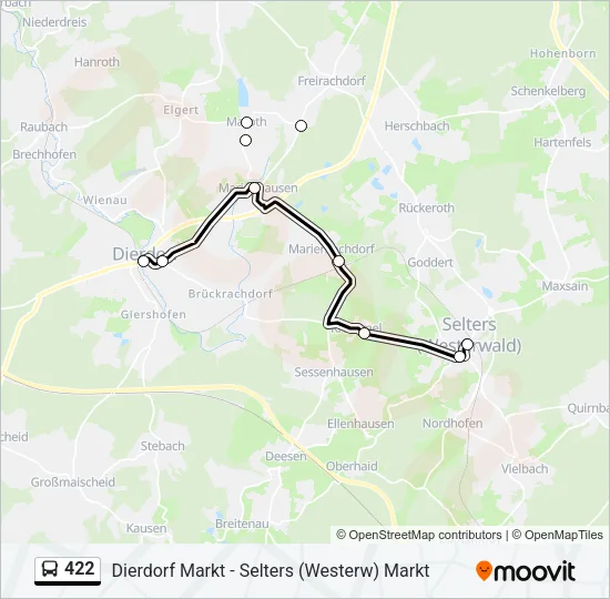 422 Bus Line Map