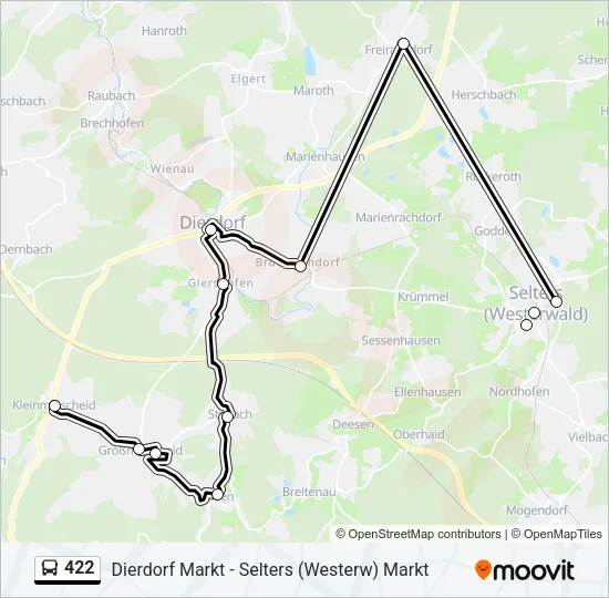 422 Bus Line Map